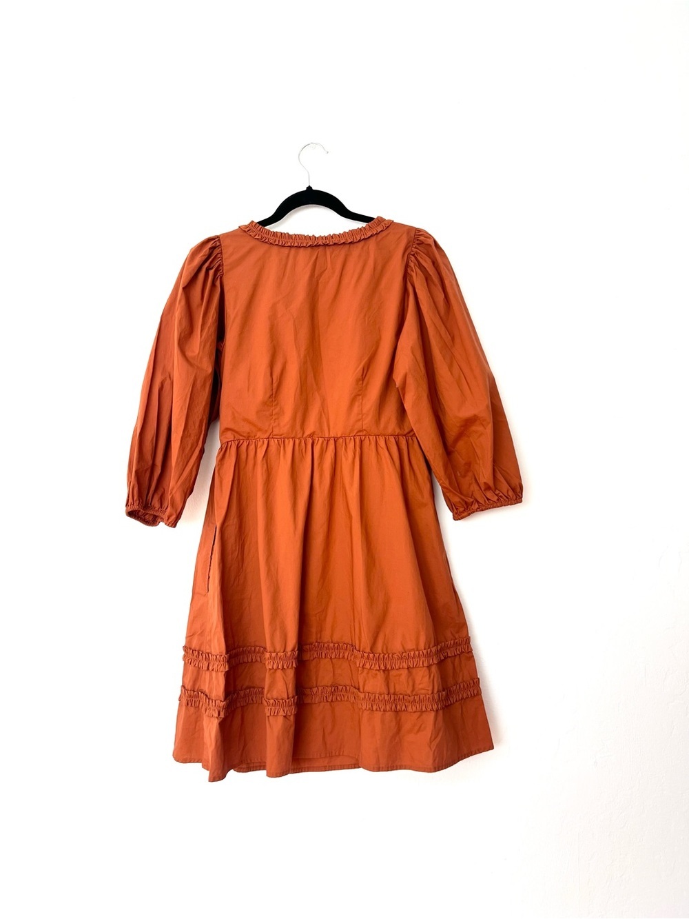 Gap Puff Sleeve Ruffle Neck Mini Dress - Picture 7 of 10